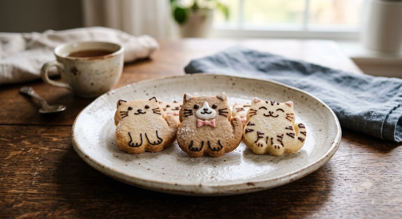 手作りねこクッキー用の型